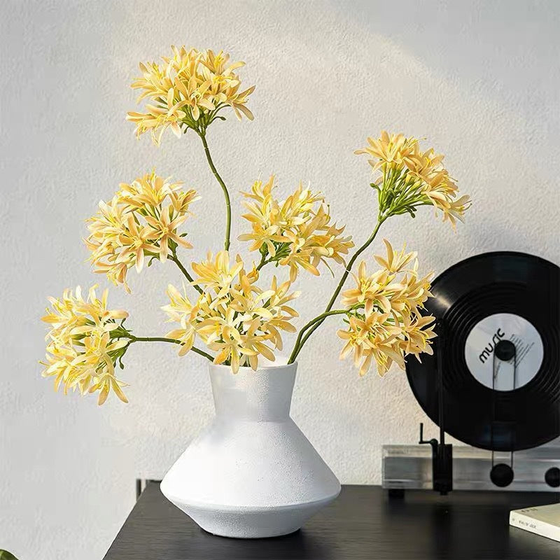 Single Stem Agapanthus Artificial Flower, 24" Tall, Modern Home Decor for Weddings & Events