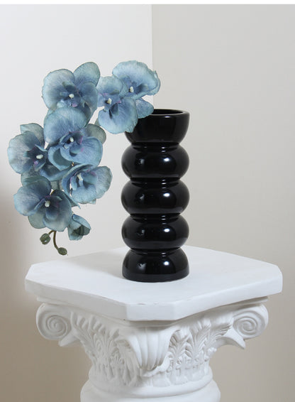 Bulk Ceramic Flower Vase Ribbing Modern Unique Home Party Decor Wholesale