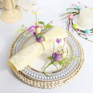 Easter Napkin Rings 10-Pack - Pastel Purple Egg Spring Table Decor for Easter Brunch