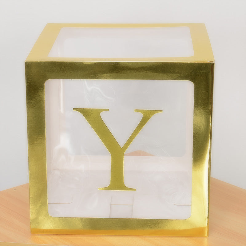 Bulk 4 Pcs Clear Balloon Boxes with Letters for Baby Shower Birthday Party Backdrop Decor Wholesale
