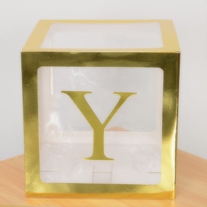 Bulk 4 Pcs Clear Balloon Boxes with Letters for Baby Shower Birthday Party Backdrop Decor Wholesale