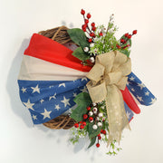 Artificial Berry Wreaths for Independence Day 12 Inch Bulk Front Door Decoration 6 Pcs