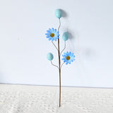 Easter Decor Egg & Wildflower Stem - 11.8" Artificial Insert for Home Decor