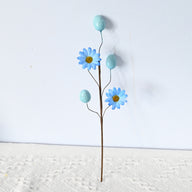 Easter Decor Egg & Wildflower Stem - 11.8" Artificial Insert for Home Decor