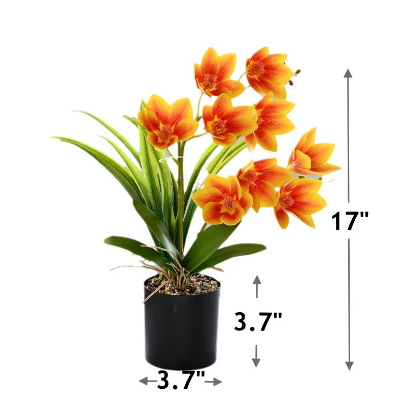 17 Inch Magnolia Bonsai Artificial Potted Plant Bulk Quantity Silk Leaves