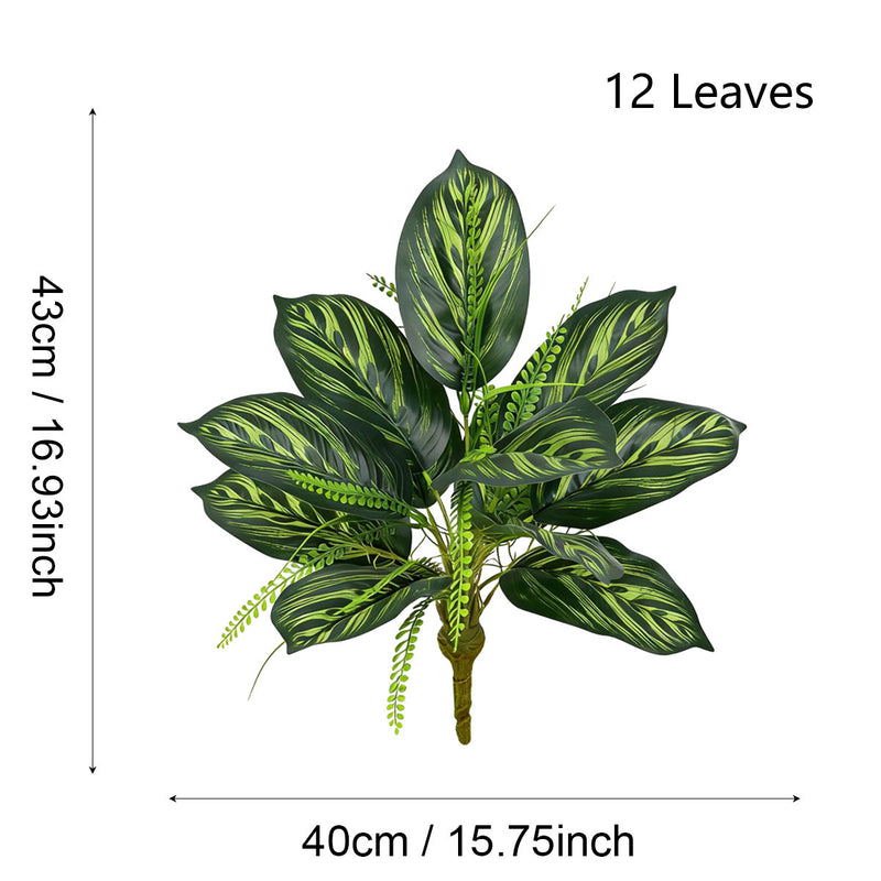 Artificial Golden Pothos Leaf Plant in Pot, 17" Tall, Realistic PVC Foliage for Home, Office, Wedding, and Event Decor