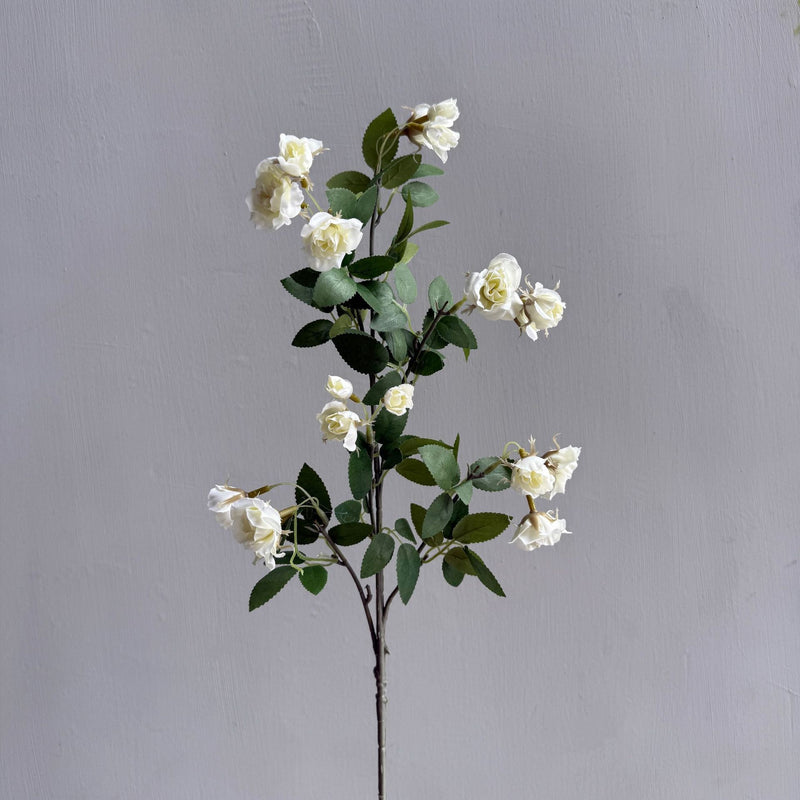 Artificial Mini Rose Bush with 18 Blooms, 25" Silk-Like Faux Flowers for Home Decor, Weddings & Events