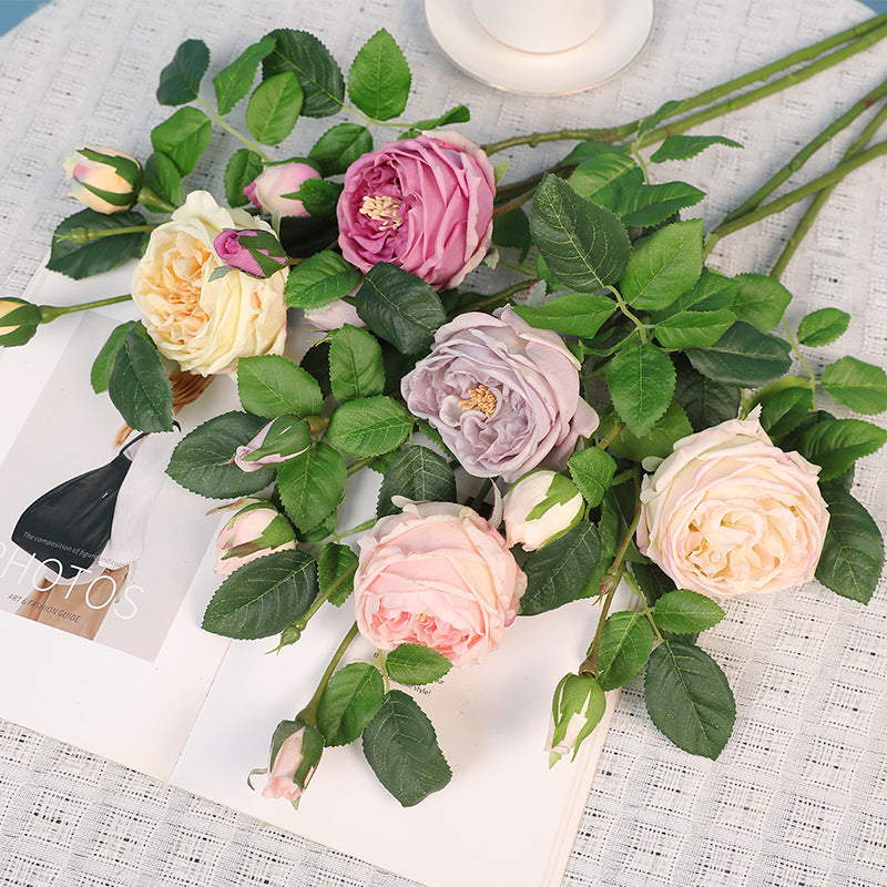 27.6" Ins-Style Faux Pink Rose Stem – Artificial Flower for Home Decor (Living Room/Dining Table) | Wedding & Photoshoot Prop