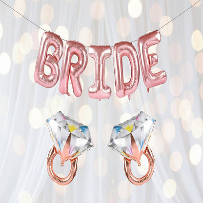 Bride to Be Rose Gold Balloon Kit - Bachelorette Party Decorations for Bridal Shower Setup