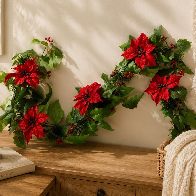 Artificial Christmas Ivy Vine, 24" Green Foliage for Holiday Decor, Wedding & Event Styling
