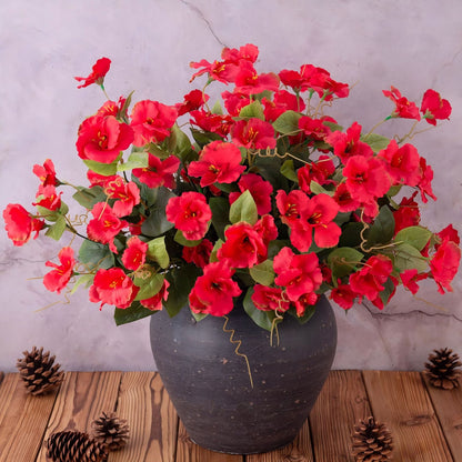 Premium UV-Resistant Artificial Hibiscus Flowers 8 Bundles Faux Silk Plants for Outdoor Garden Porch Patio Vase Decor High-Quality