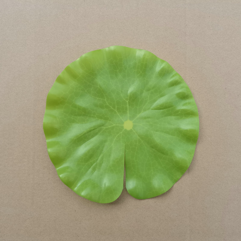 Artificial Lotus Leaf Single Stem, Realistic Plastic Decor for Home, Office or Outdoor, 16" Long