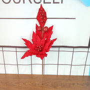 26 Inch Artificial Christmas Flannel Stems with Sticky Powder Bulk Wholesale