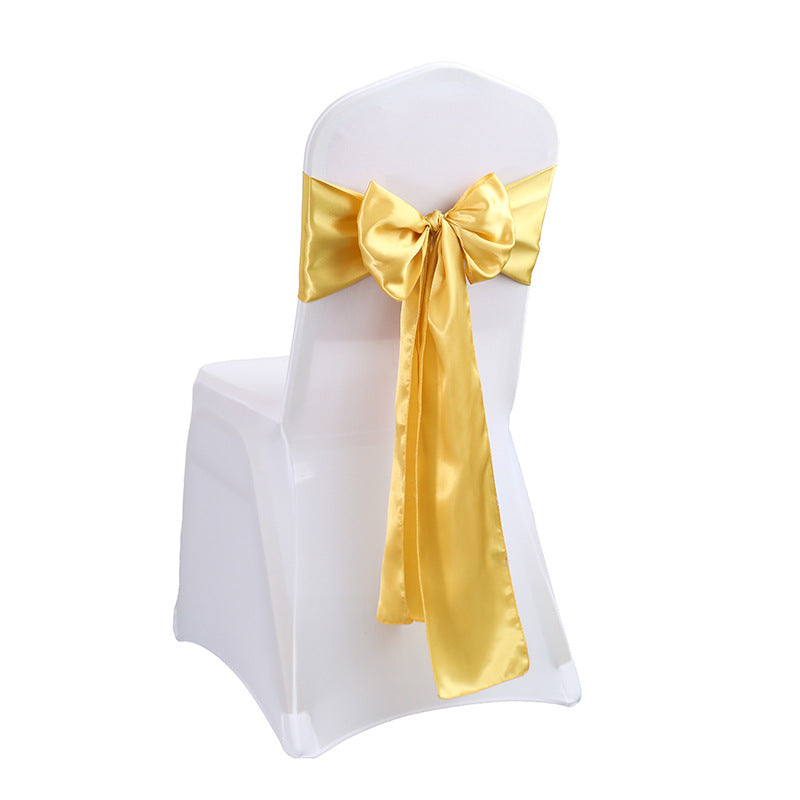 Bulk 10PCS Bows Chair Sashes Satin Chair Ribbons for Wedding Party Events Banquet Chair Cover Decoration Wholesale