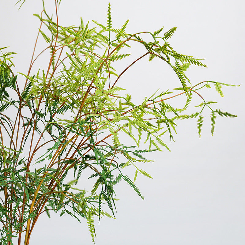 Single Stem Artificial Fern Leaf Plant, 47" Tall, Realistic Plastic Foliage for Home Decor, Wedding Arrangements, and Commercial Displays