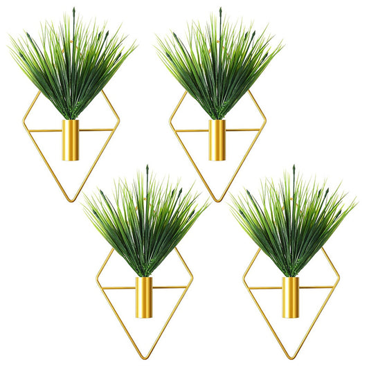 Bulk 1pc Rhombus Shape Metal Hanging Vase Modern Geometric Wall Decor For Home Living Room Office Decor Home Decor Wholesale