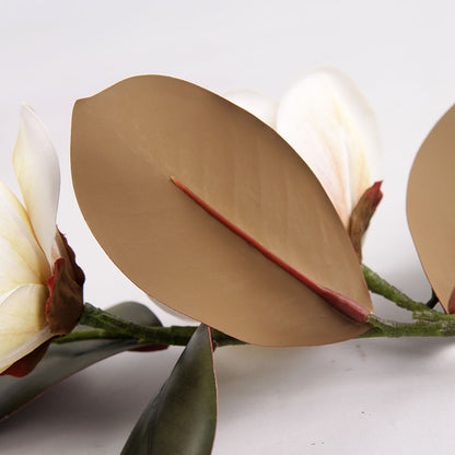 Bulk Magnolia Bridal Bouquet Artificial Flowers Long Stems Shatterproof for Wedding Centerpieces Rustic Vase Holiday Decor Wholesale