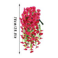 Premium 2 Pcs Morning Glory Vines Silk Flowers UV Resistant Waterproof Wedding Arch Backdrops Hanging Baskets Indoor Outdoor