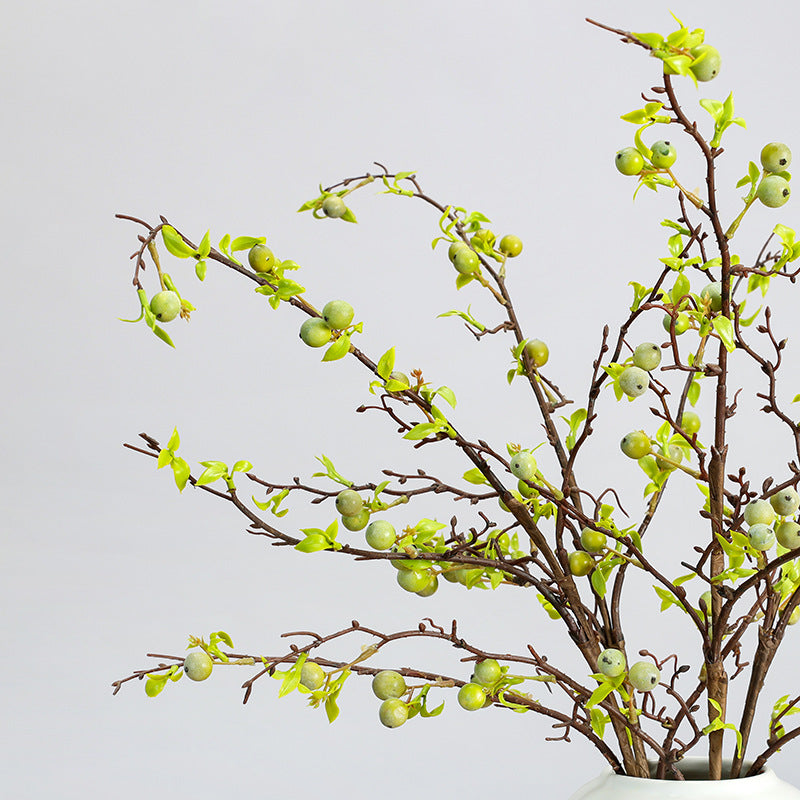Single Stem Artificial Berry Branch, 36" Long, Realistic Faux Berries for Home Decor, Wedding Arrangements, and Events