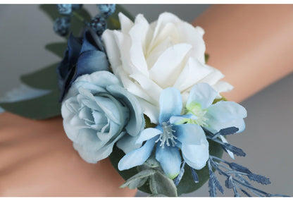 Bulk Blue Wedding Bouquets 2025 Silk Bride Bridesmaid Collections Hypoallergenic Florals Boho Beach Weddings Vintage Themes Wholesale