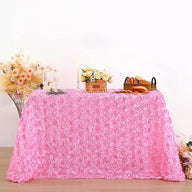 Bulk 2 Pcs Polyester Tablecloths 90x132 Inches Rosette Table Cover for Table Decor Wholesale