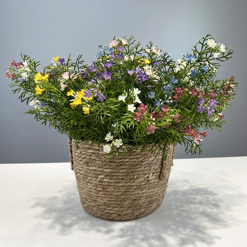 Artificial Daisy Chamomile Bush, Plastic Chrysanthemum Flower Spray, Rustic Faux Wildflowers for Wedding, Home & Outdoor Decor