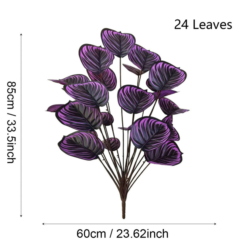 Artificial Violet Bush with 24 Blooms, 33" Tall Lifelike Faux Floral for Home Decor, Wedding & Events