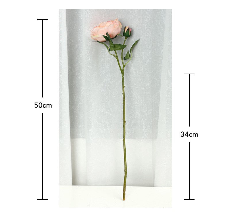20 Inch Artificial Silk Rose Stems with Buds, 10 Pcs Bulk Wholesale
