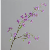 49.2 Inch Artificial Water Jasmine Flowers, Realistic Petals & Green Leaves, for Home Decor, Wedding, Garden, Party Decoration