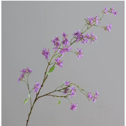 49.2 Inch Artificial Water Jasmine Flowers, Realistic Petals & Green Leaves, for Home Decor, Wedding, Garden, Party Decoration