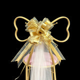 Bridal Shower Decor Kit - Chair Tulle, Satin Sash & Bow for Wedding/Party Decor