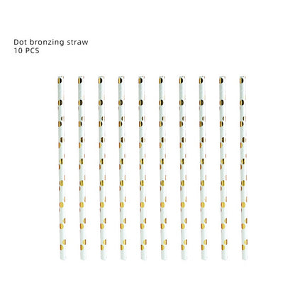 Bulk 10 Pcs Pink Disposable Tableware with Baby Girl Letters Decor Wholesale