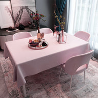 Bulk 2 Pcs Pink Tablecloths for Rectangle Dining Tables Water Proof PVC Table Cover Wholesale