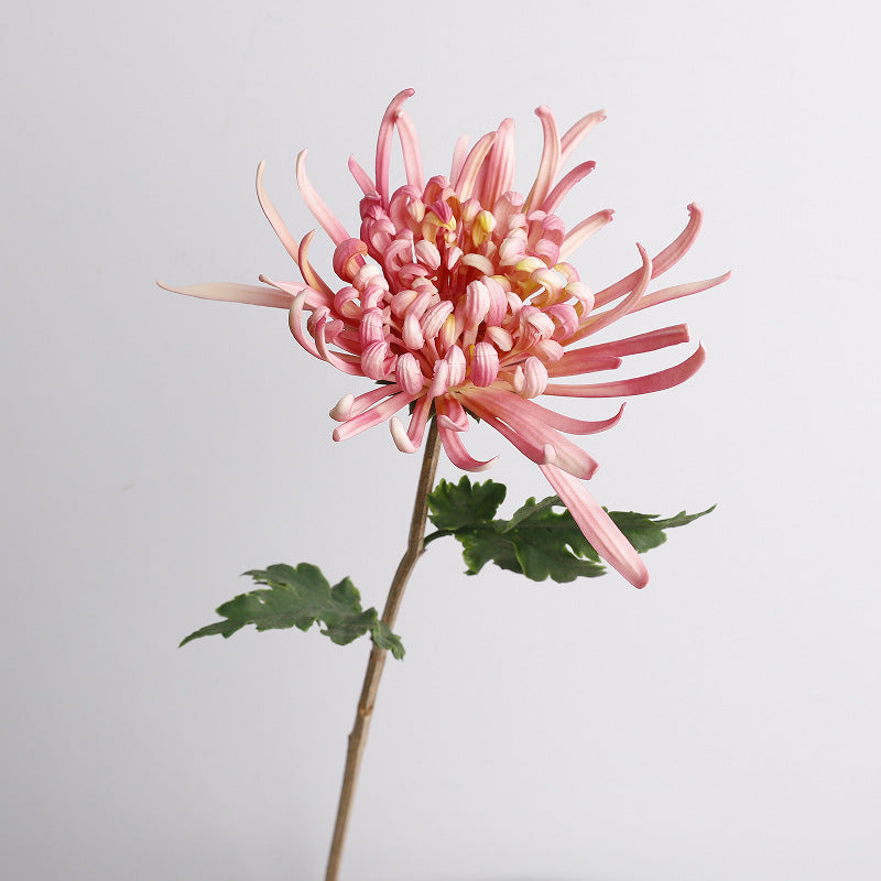 Single Stem PU Chrysanthemum Artificial Flower, 28" Tall, Perfect for Weddings, Events, and Indoor Decor