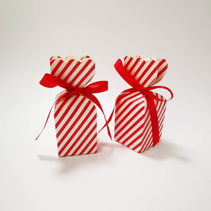 Bulk 100 Pcs Candy Shaped Gifts Boxes with Ribbon for Wedding Party Wrap Bag Wholesale