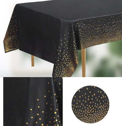 Bulk 2 Pcs Disposable Party Waterproof Tablecloth with Dot for Holiday Party Table Home Decor Wholesale
