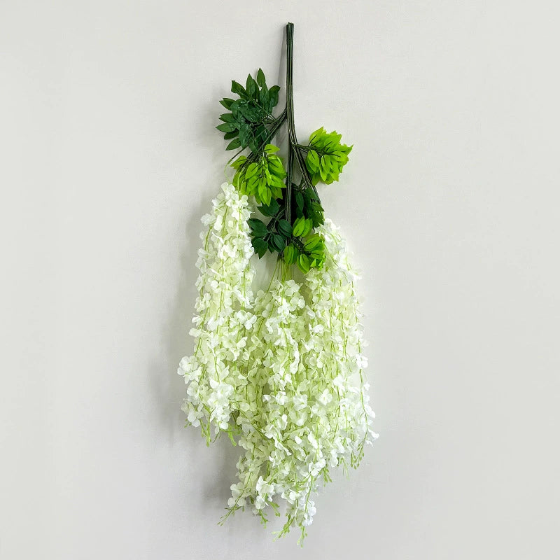 Bulk 12 Pack Wisteria Artificial Flowers Vines Rust Proof  Chains Fade Proof for Wedding Arch Garden Wall Outdoor Decor Wholesale