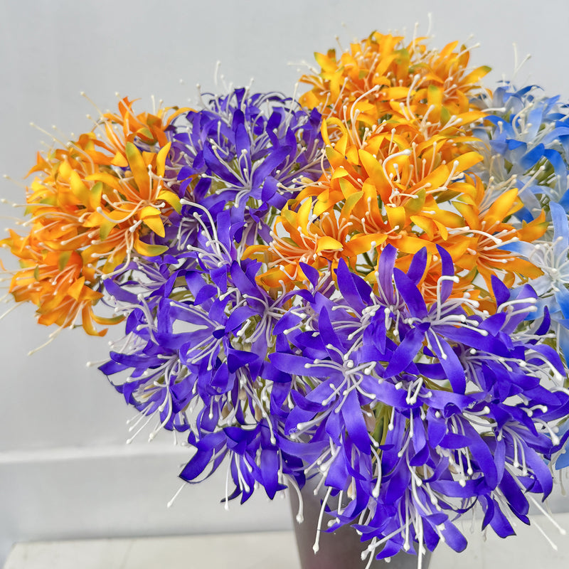 26" Lycoris Radiata Artificial Flower Bush, Retro Faux Silk Decor for Weddings, Events, and Home Styling
