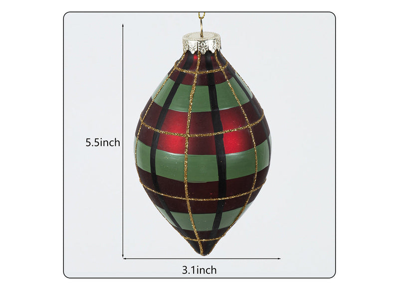 Christmas Glass Ball Ornaments 12 Pcs Glitter Painted Drop Balls Holiday Party Decorations