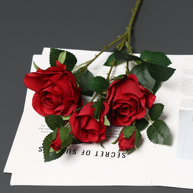 26.4" Premium Silk Artificial Ice Heart Rose – Wedding Floral Decor for Home/Living Room/Hotel