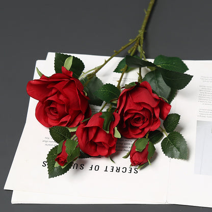 26.4" Premium Silk Artificial Ice Heart Rose – Wedding Floral Decor for Home/Living Room/Hotel