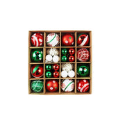 44 Pcs Christmas Ball Ornaments Set with Storage Box - Red, Green, Gold, 2 Inch Artificial Holiday Decor