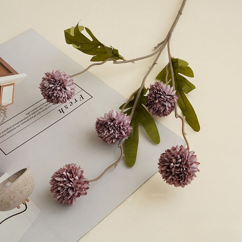 Wedding Floral Backdrop Decor Premium 10Pcs Artificial Mums UV Resistant for Venue Styling