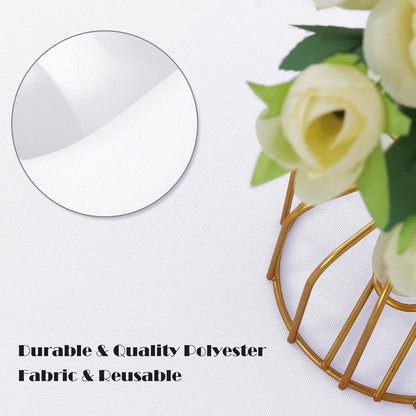 Bulk 3 Pcs Round Tablecloths Heavy Duty Polyester Washable Table Covers for Wedding Receptions Banquet Events & Birthday Parties Stain Resistant Spillproof Fabric for Dining Catering Wholesale