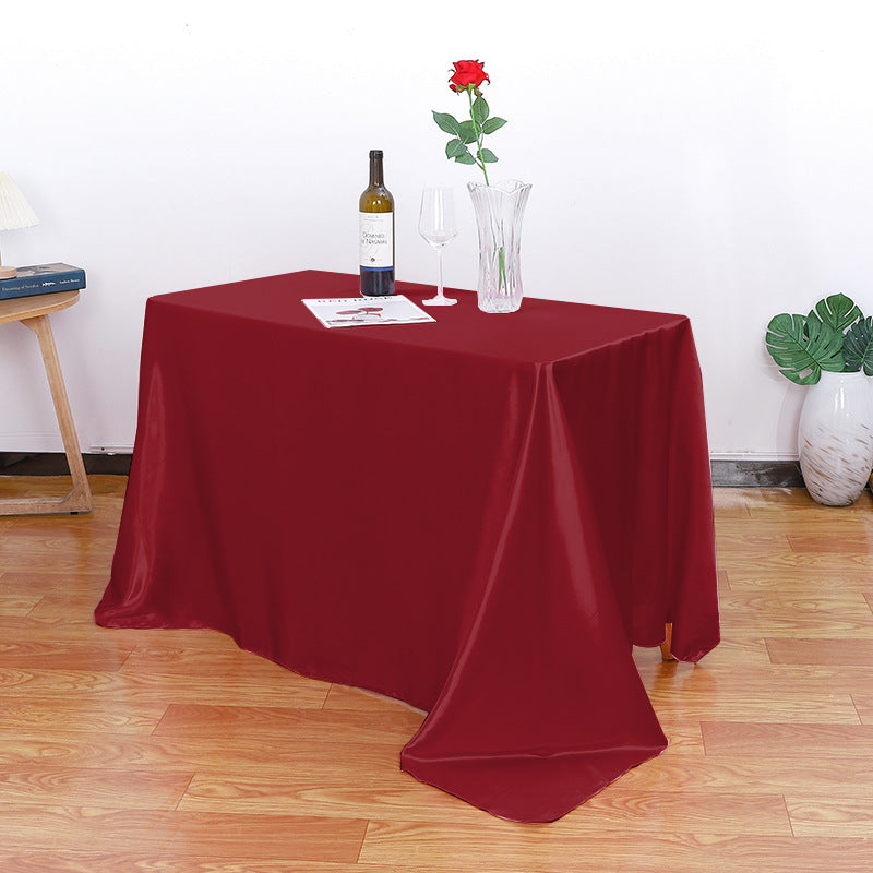 Satin Tablecloth for Weddings & Banquets - Elegant Decoration for Home Dining Room (57" x 102")