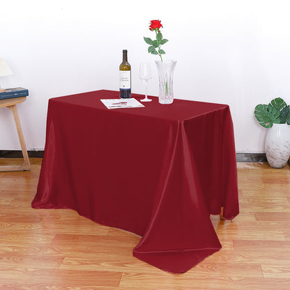 Satin Tablecloth for Weddings & Banquets - Elegant Decoration for Home Dining Room (57" x 102")