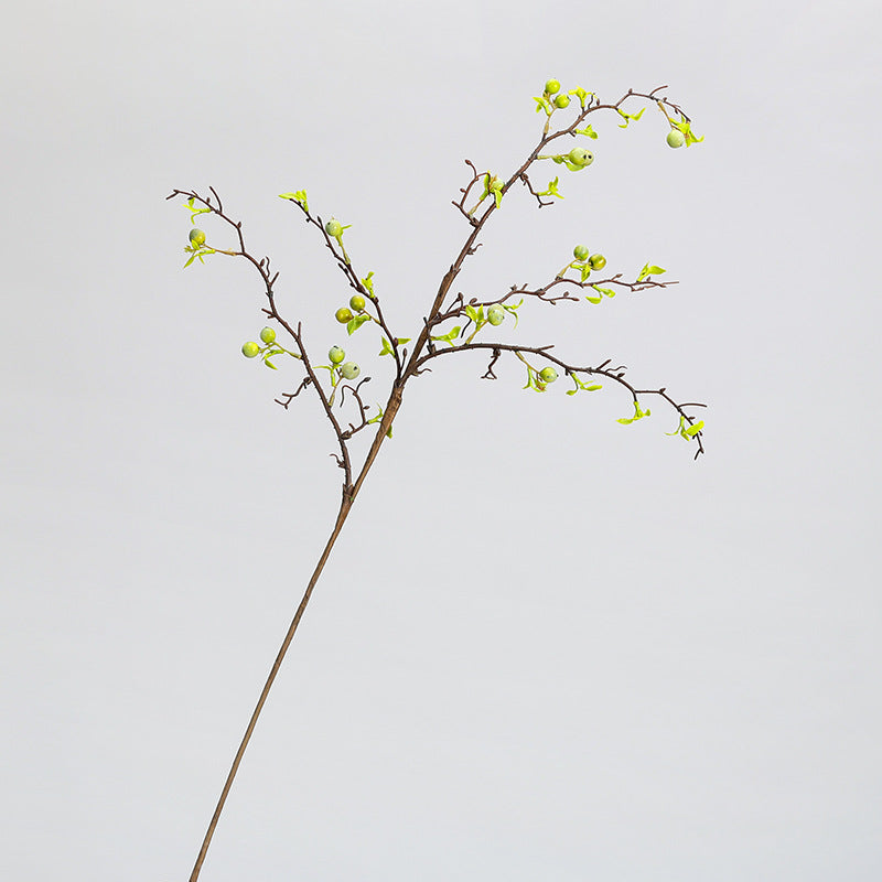 Single Stem Artificial Berry Branch, 36" Long, Realistic Faux Berries for Home Decor, Wedding Arrangements, and Events