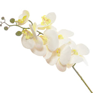 3D Orchid Artificial Flower Stem - 7 Heads 37.4 Inches for Wedding & Home Decor