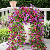 Premium 2Pcs Silk Hanging Daisy Plants UV Resistant Outdoor Decor Lifelike Texture Porch Garden Patio Indoor Planter Arrangements