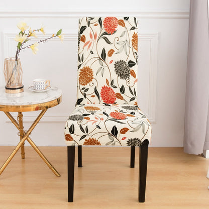 Bulk 2 Pcs Printed Stretch Dining Chair Covers Removable Washable Chair Slipcover For Hotel Home Kitchen Decoration Wholesale